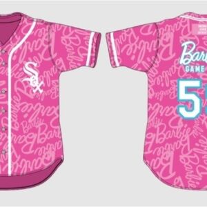 Barbie Pink Jersey Baseball Top